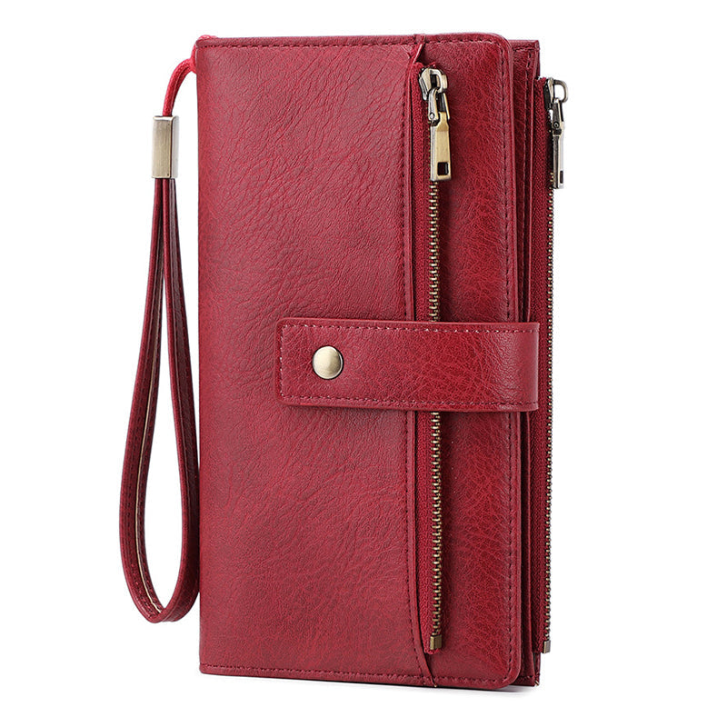 👛 Portmonetka damska w stylu retro - antykradzieżowy design