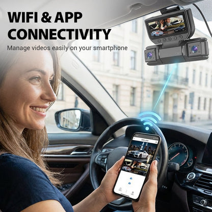 🚗 Czterokanałowa kamera samochodowa z połączeniem WiFi i funkcją widzenia w nocy📹