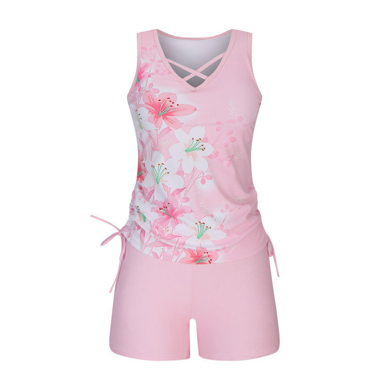 👙S-3XL🏖️Dwuczęściowy kostium kąpielowy typu tankini we wzory dla kobiet