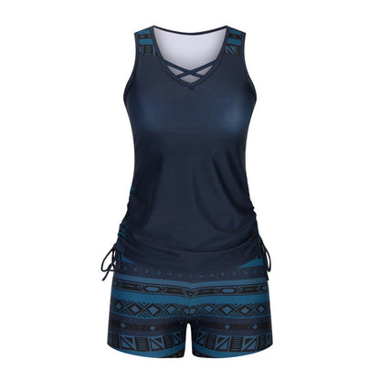 👙S-3XL🏖️Dwuczęściowy kostium kąpielowy typu tankini we wzory dla kobiet