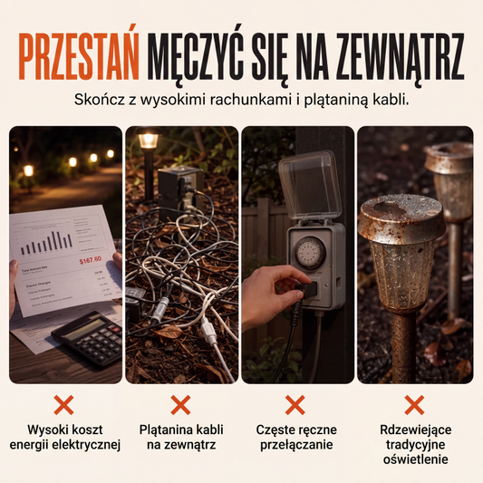 🌙 Lampy ogrodowe na energię słoneczną – lampy wbijane w ziemię