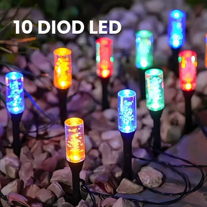 🌙 Lampy ogrodowe na energię słoneczną – lampy wbijane w ziemię