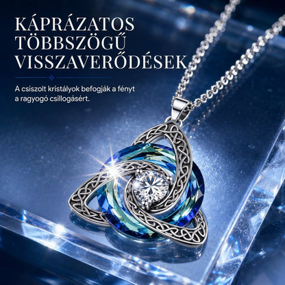 💎 Keltikus csomós nyaklánc – szív alakú cirkónia, 12 színben, állítható hosszúságú. Egy elegáns ajándék a kedvesednek! ✨💖