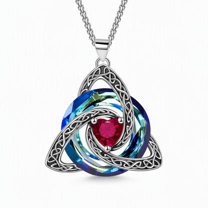 💎 Keltikus csomós nyaklánc – szív alakú cirkónia, 12 színben, állítható hosszúságú. Egy elegáns ajándék a kedvesednek! ✨💖