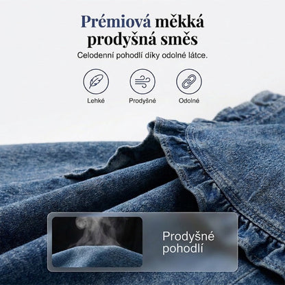 🔥49% ZNIŻKI｜Damska kurtka jeansowa bez zapięcia｜Falbanki, lekki materiał, łatwy do noszenia warstwowego